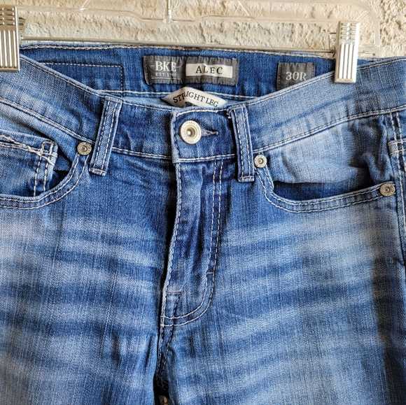 🟣BKE Alec Straigh Leg Regular Fit Stretch Denim Jeans Men's 30R 30L - Picture 4 of 8
